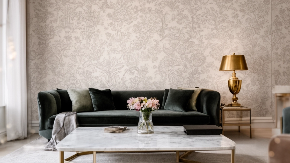 elegancka tapeta do salonu