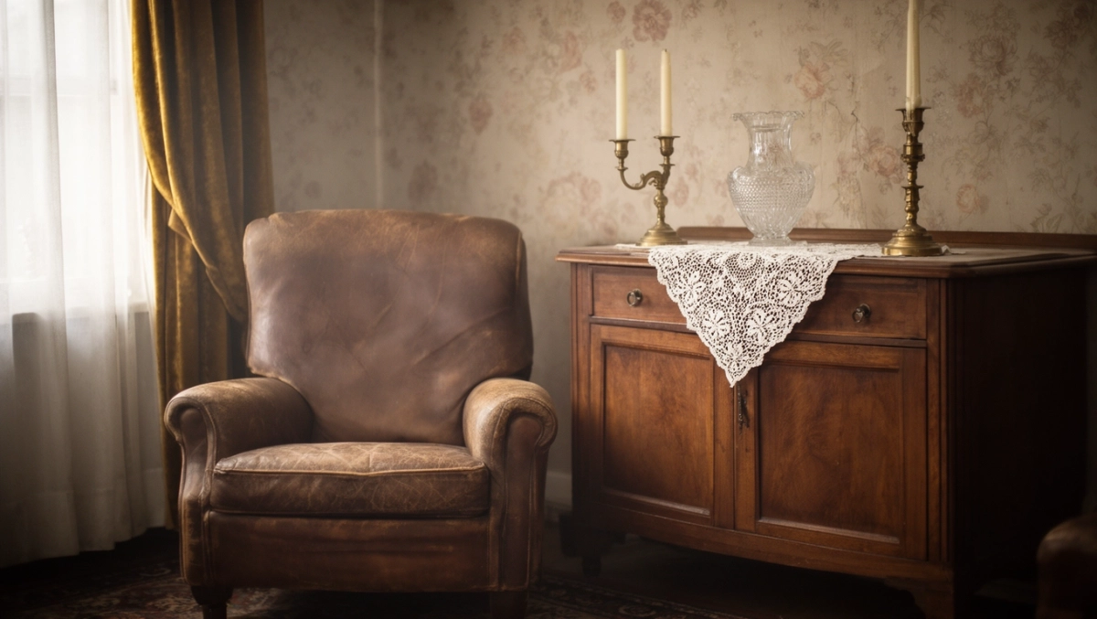 Salon w stylu vintage