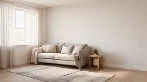 fototapeta w małym salonie