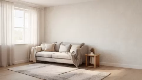 fototapeta w małym salonie