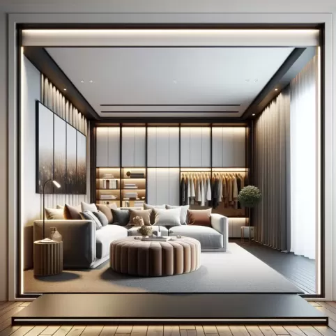 Pokój Dzienny Z Dużą Szafa