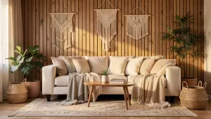 Przytulny salon boho