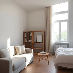 Salon z sypialnią inspiracje