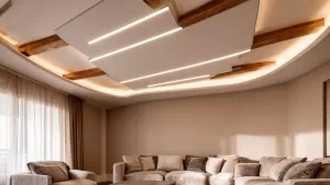 sufit w salonie inspiracje