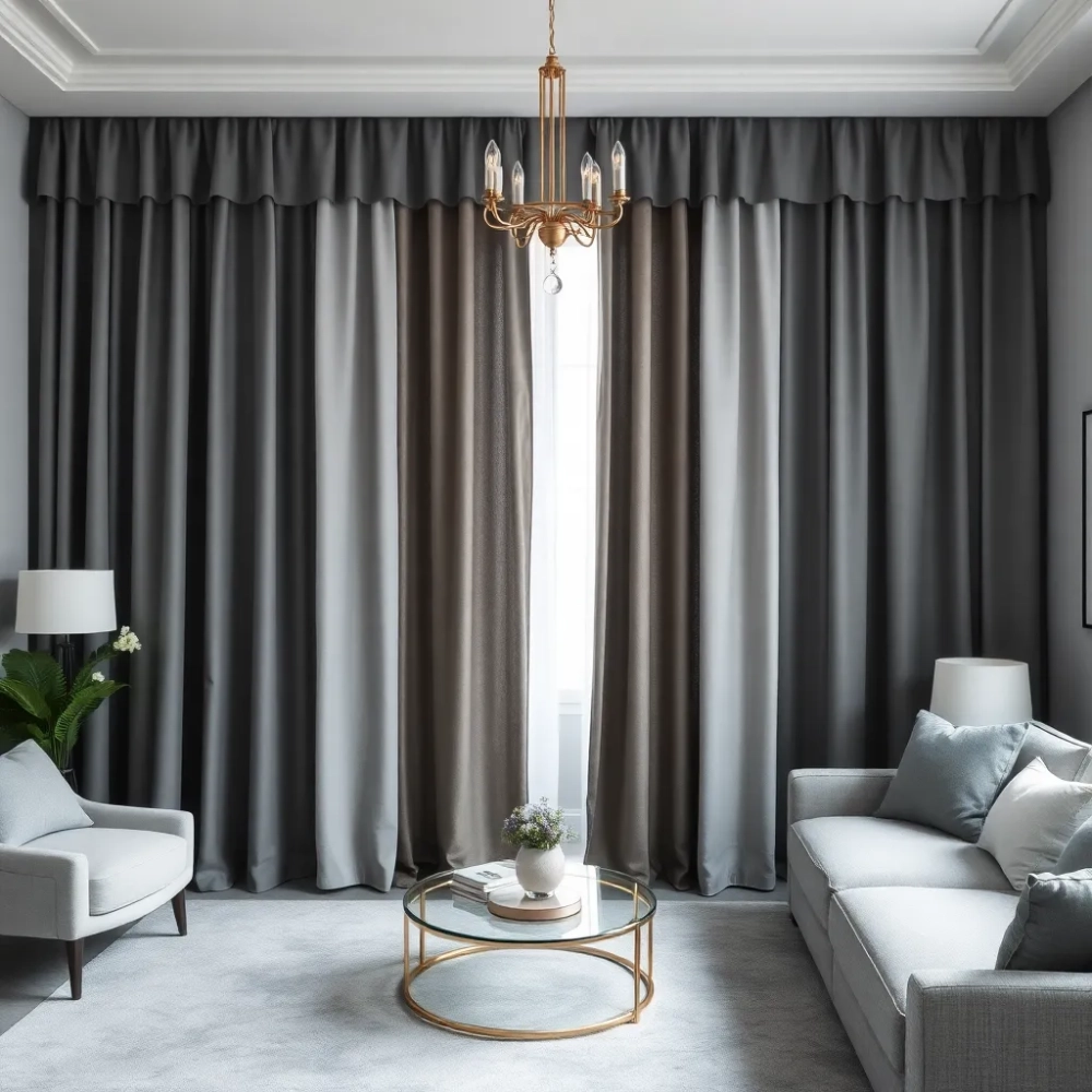 Szary salon jakie zasłony